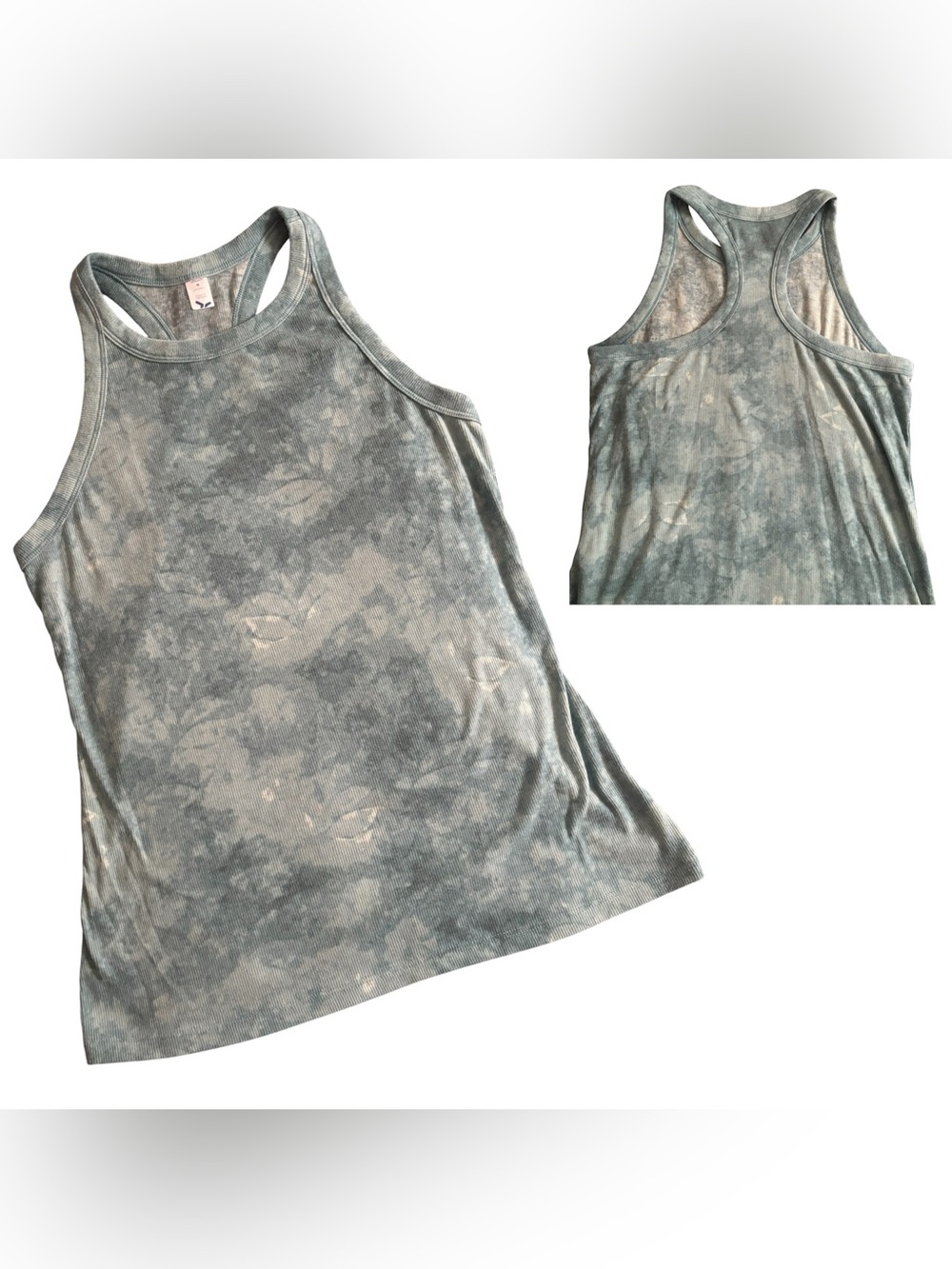 Ultra lite Go Dry Tie-Dye Racerback Tank Top - Slate Blue